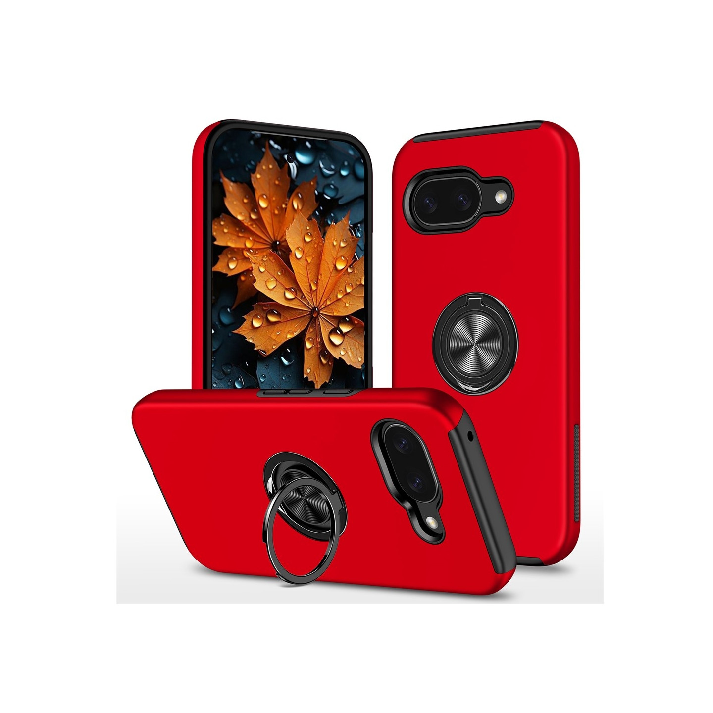 Til Google Pixel 10a SkalFingerring Kickstand Hybrid Taske