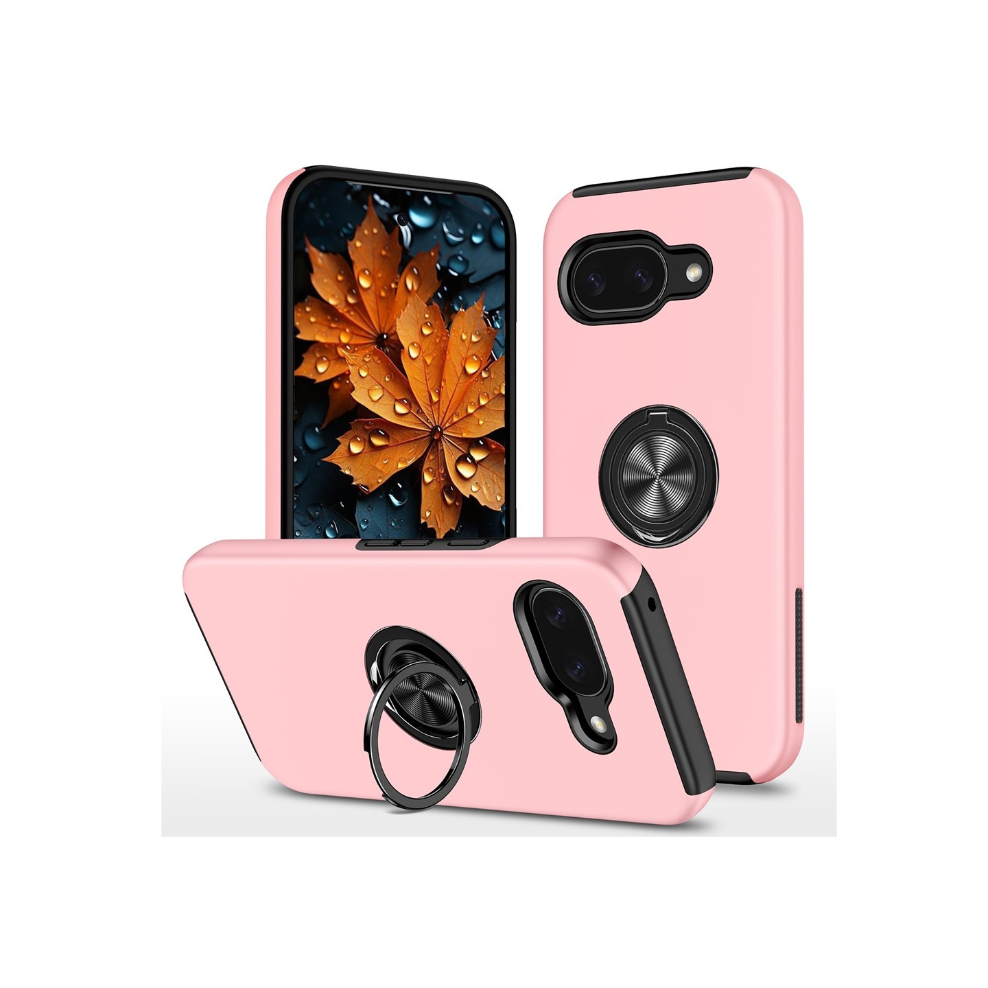 Til Google Pixel 10a SkalFingerring Kickstand Hybrid Taske