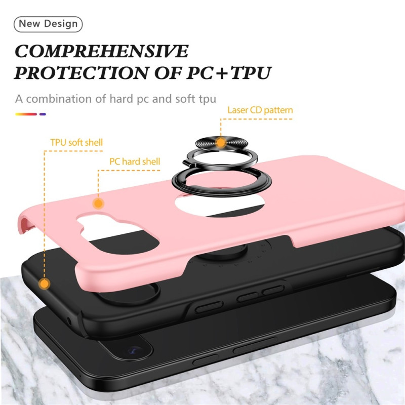 Till Pixel 10a Skal Hybrid skal med Finger Ring - Rosa