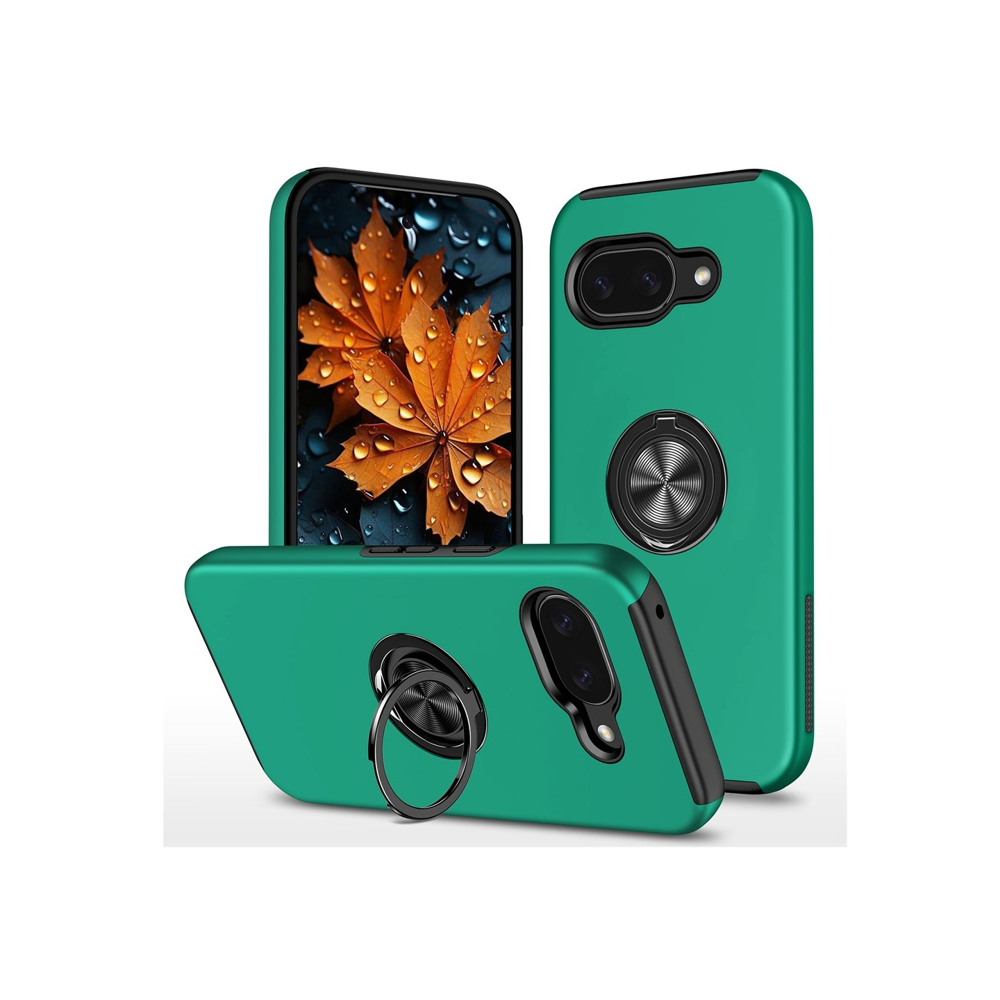 Til Google Pixel 10a SkalFingerring Kickstand Hybrid Taske