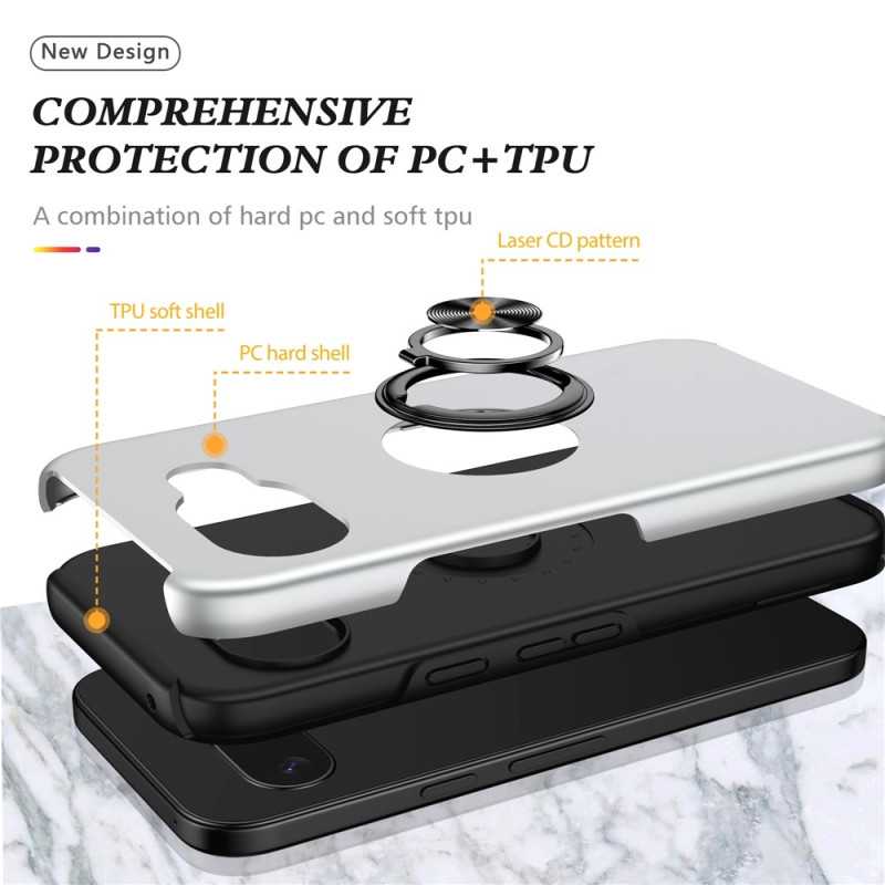 Til Google Pixel 10a SkalFingerring Kickstand Hybrid Taske