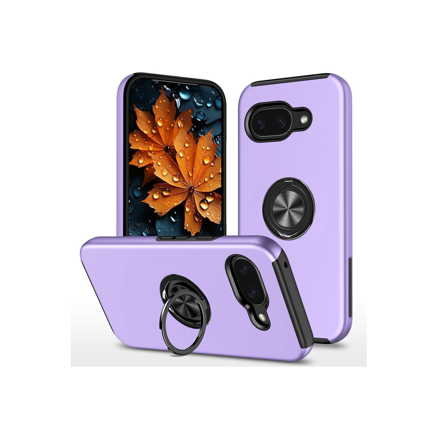 For Google Pixel 10a Skal Finger Ring Kickstand Hybrid Case