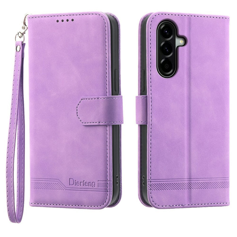 DIERFENG For Samsung Galaxy A37 5G Wallet Case with Stand and Wrist Strap