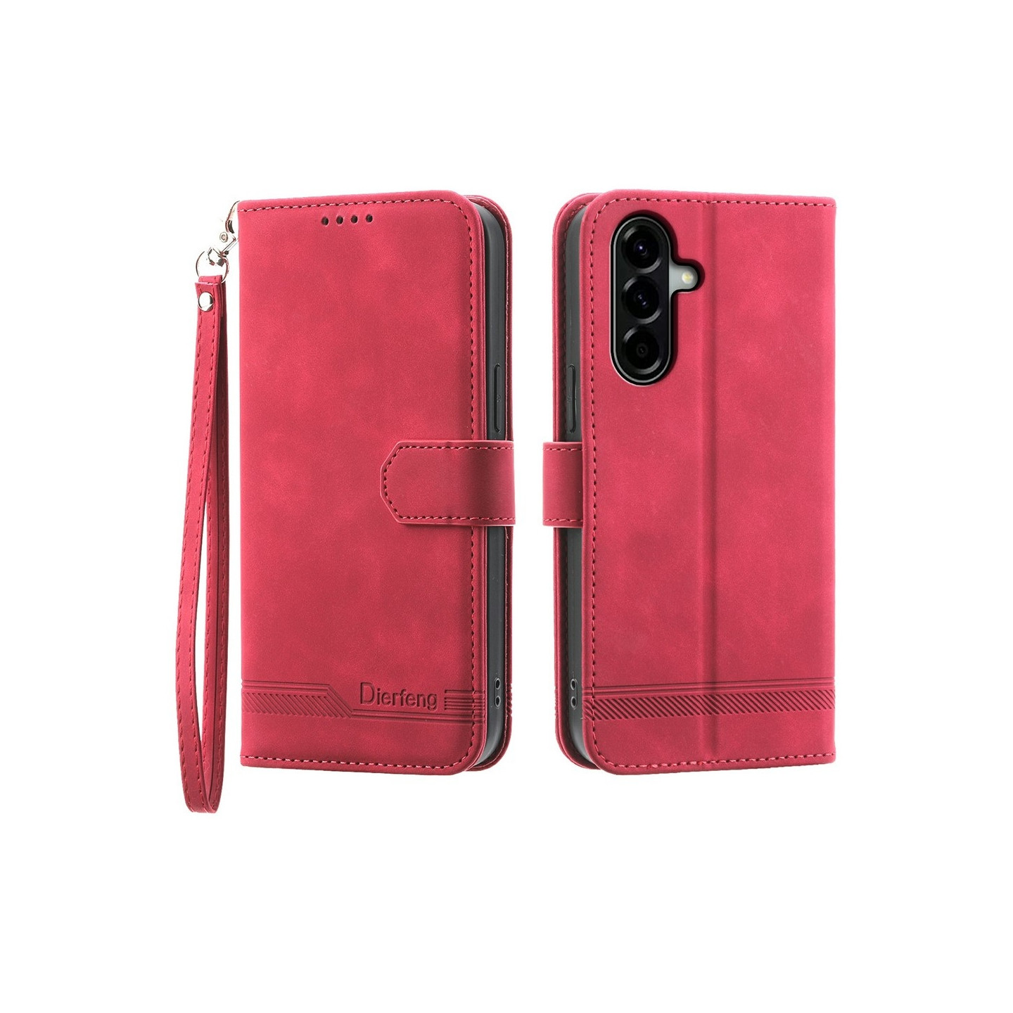 DIERFENG Til Samsung Galaxy A37 5G Pungcover med Stander og Håndledsrem