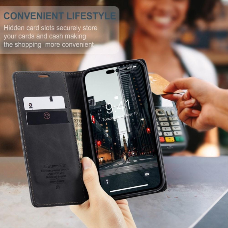 CASEME Retro Wallet Case for iPhone 14 Pro - Black
