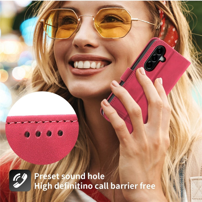 DIERFENG Samsung Galaxy A37 5G Lompakkokotelo Linjakuvio Teline ja Rannelenkki