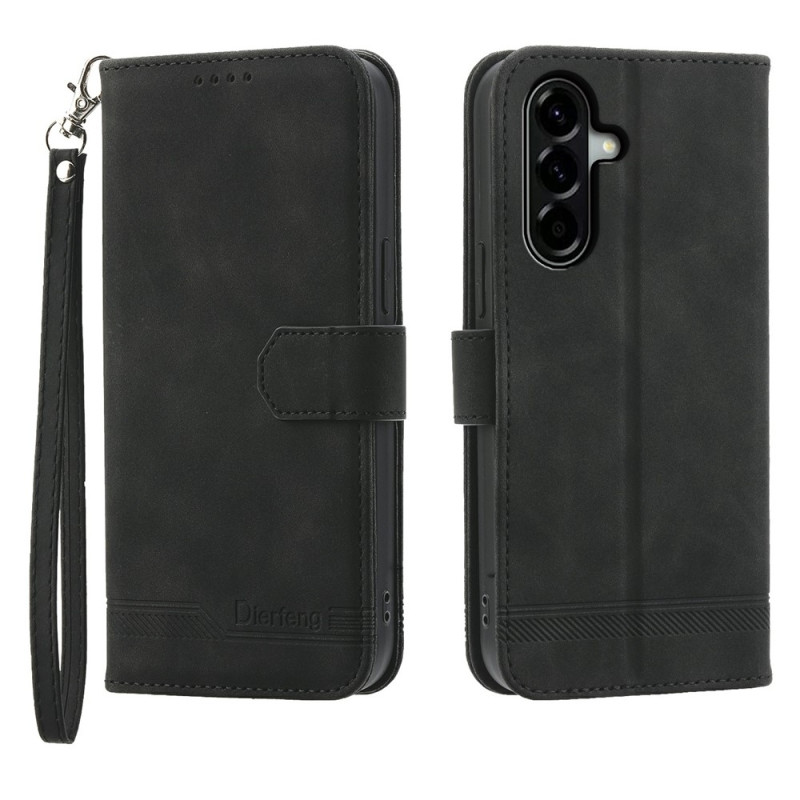 DIERFENG For Samsung Galaxy A37 5G Wallet Case with Stand and Wrist Strap