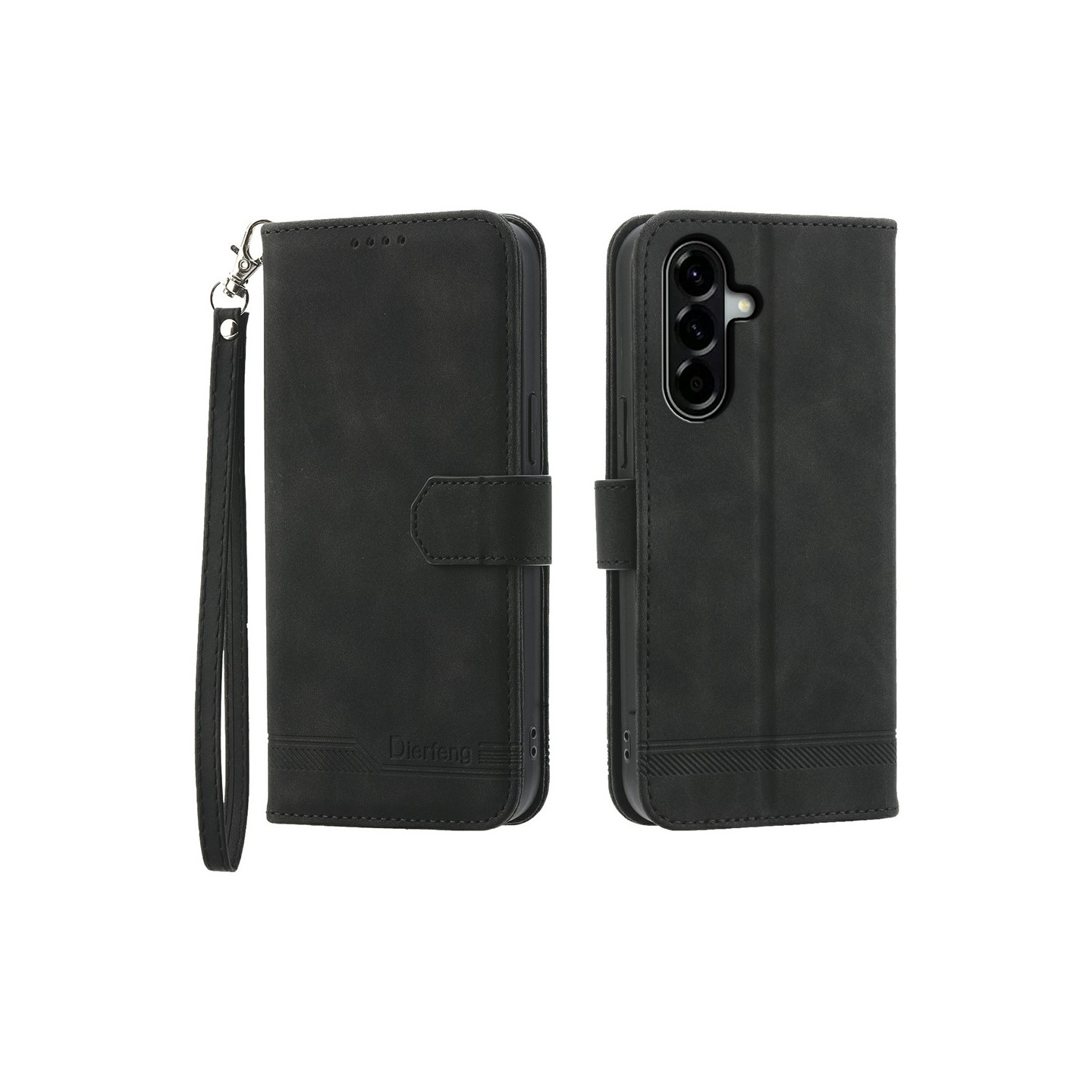 DIERFENG For Samsung Galaxy A37 5G Wallet Case with Stand and Wrist Strap