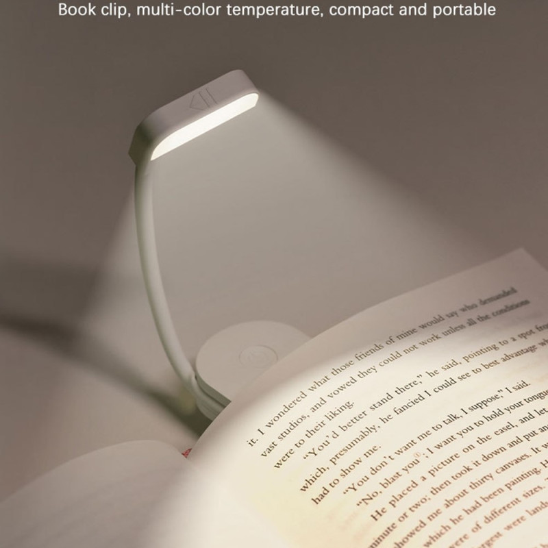 Lamp Reading Light 3 Color Temperatures Clampable LED Desk Lamp Book Lamp - Pink