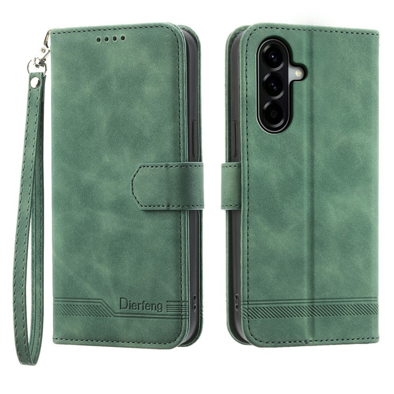DIERFENG For Samsung Galaxy A57 5G Wallet Case with Stand and Wrist Strap