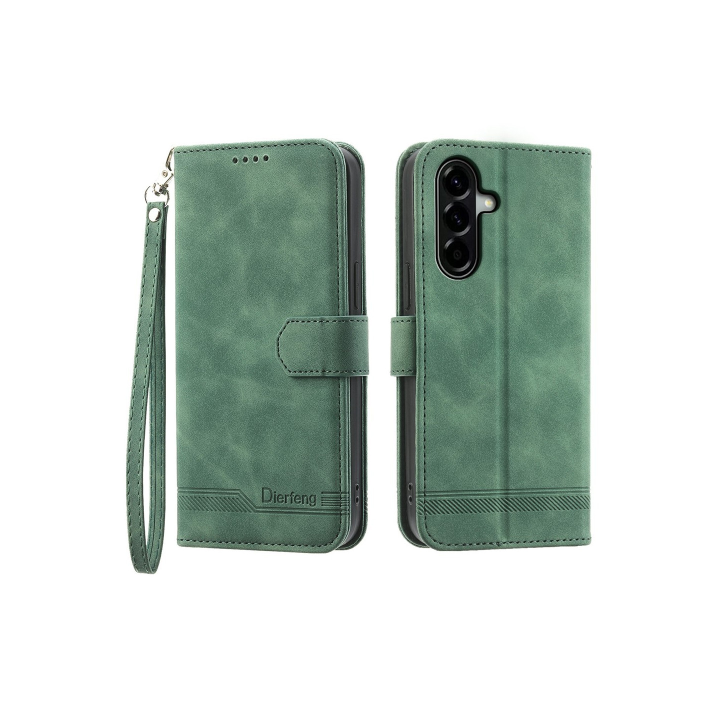 DIERFENG För Samsung Galaxy A57 5G Plånboksfodral med Stativ och Handledsrem