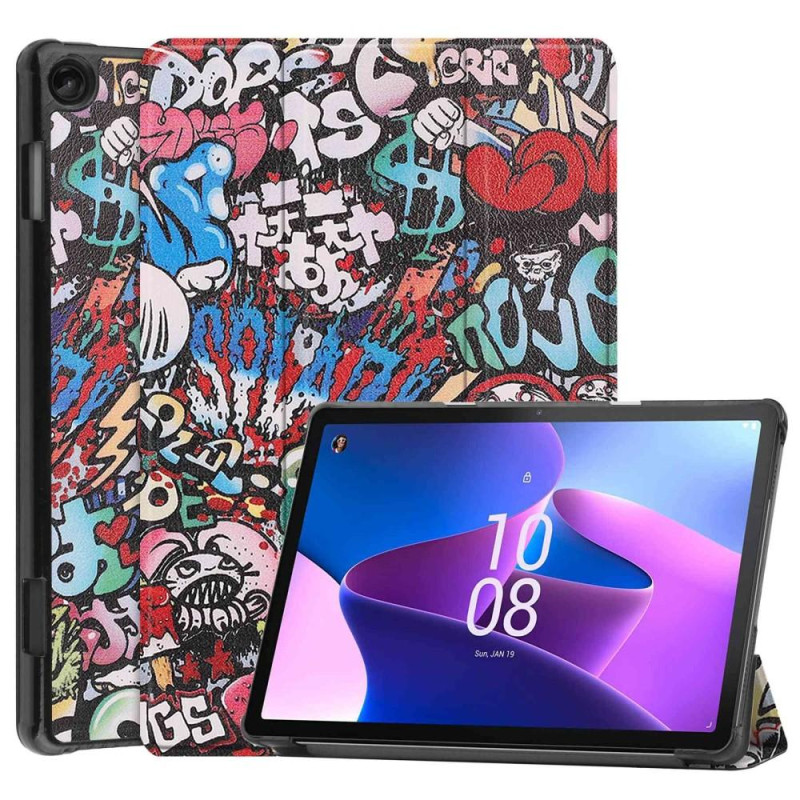 Trifoldbart deksel til Lenovo Tab M10 Gen 3 - Graffiti
