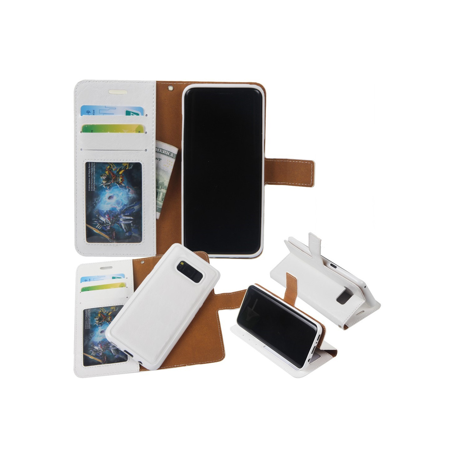 Samsung Galaxy S8 - 2 i 1 Lommebok - cover/Cover - Hvid