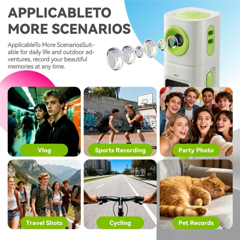 G10 Mini Camera 0.96" Screen 2K HD Video Camera 230 Degree Rotatable Lens