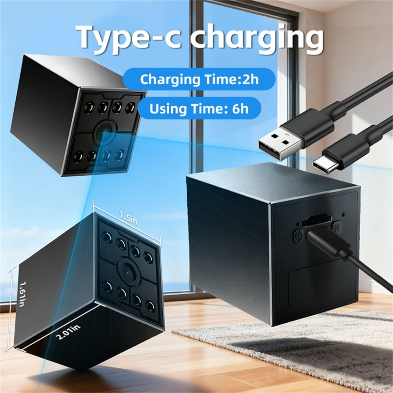 WiFi HD Mini Night Vision -kameran etävalvonta Liiketunnistus Turvakamera