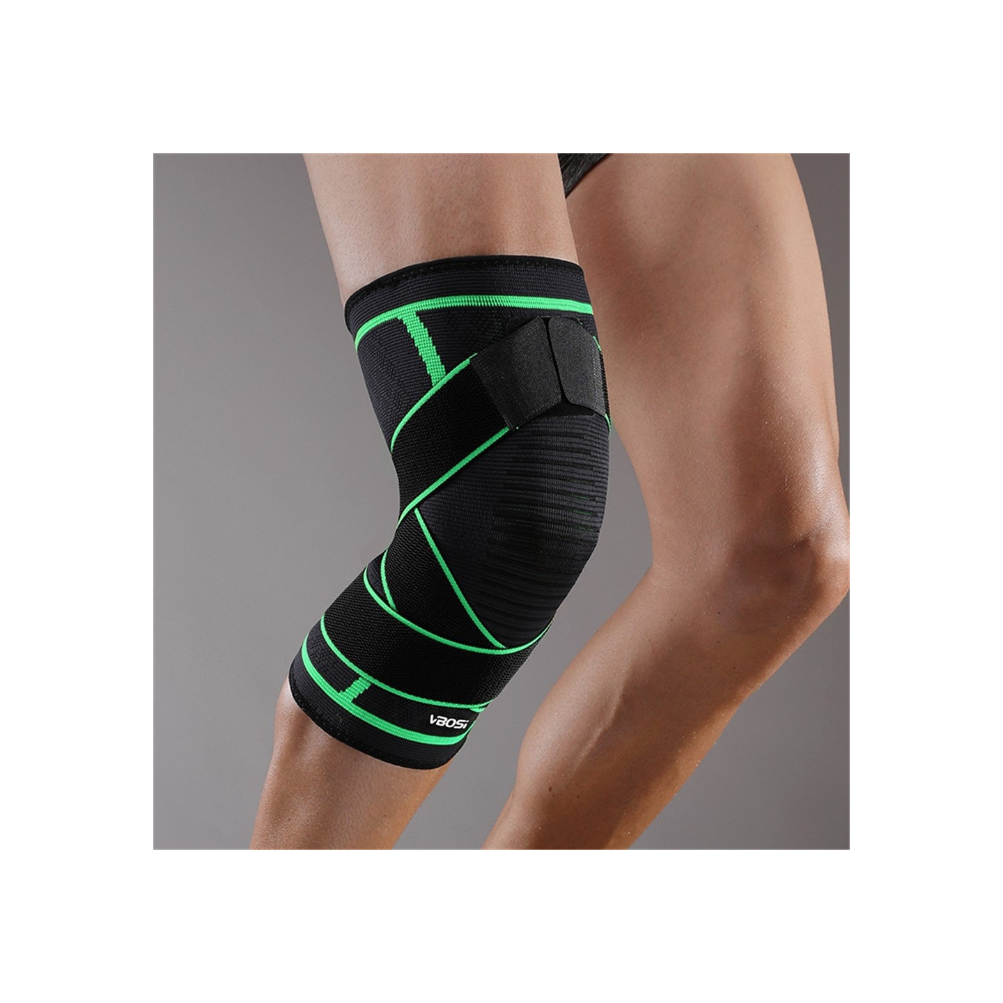 1 stk. elastisk stabil støtte knestøtte knestøtte knebeskytter patellavarme - M