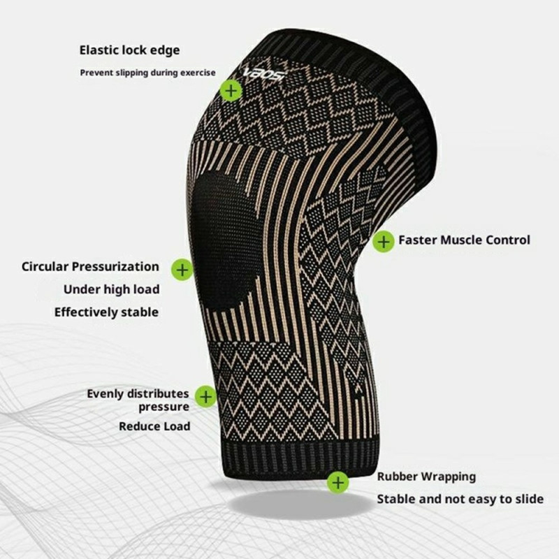 VBOSI 1 pc. Elastic stable Support for knee Knee brace Knee protector Patella Warming - L