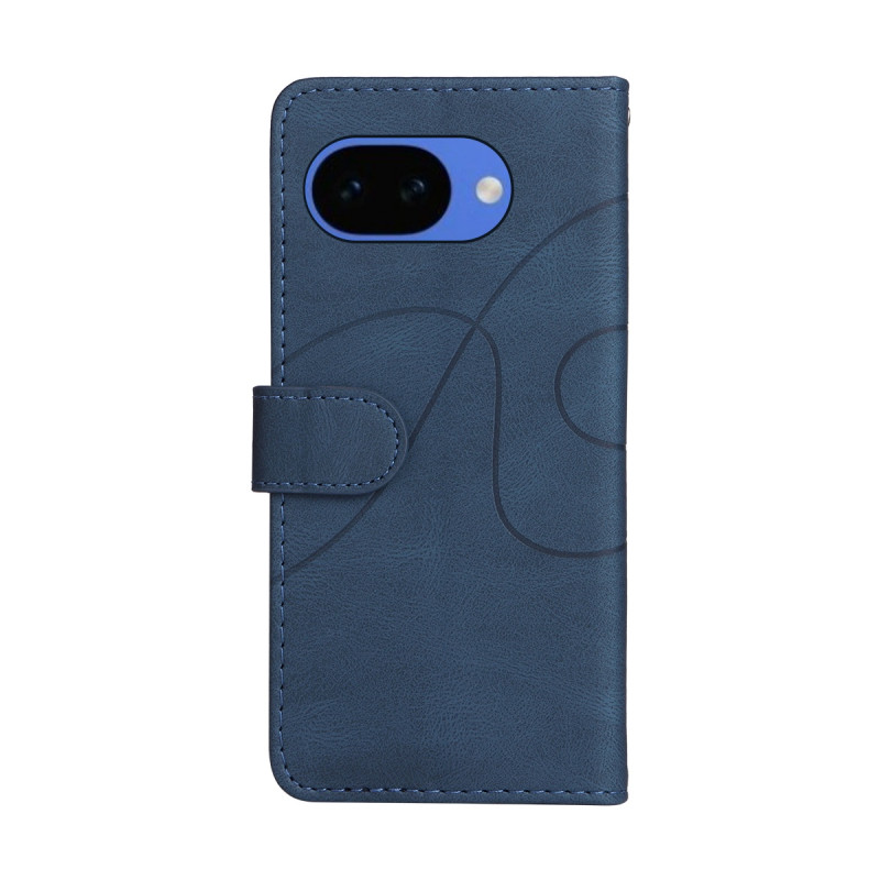 For Google Pixel 10a Wallet Case with Stand Bi-colour Design - Blue