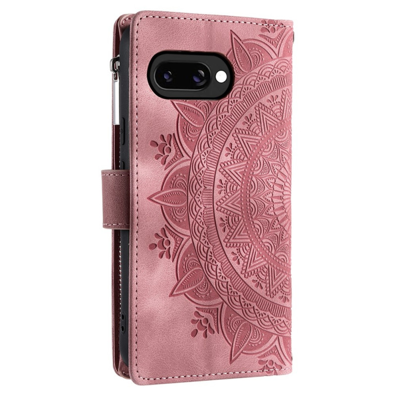 Til Google Pixel 10a Pungcover Mandala Blomstermønster - Rosa
