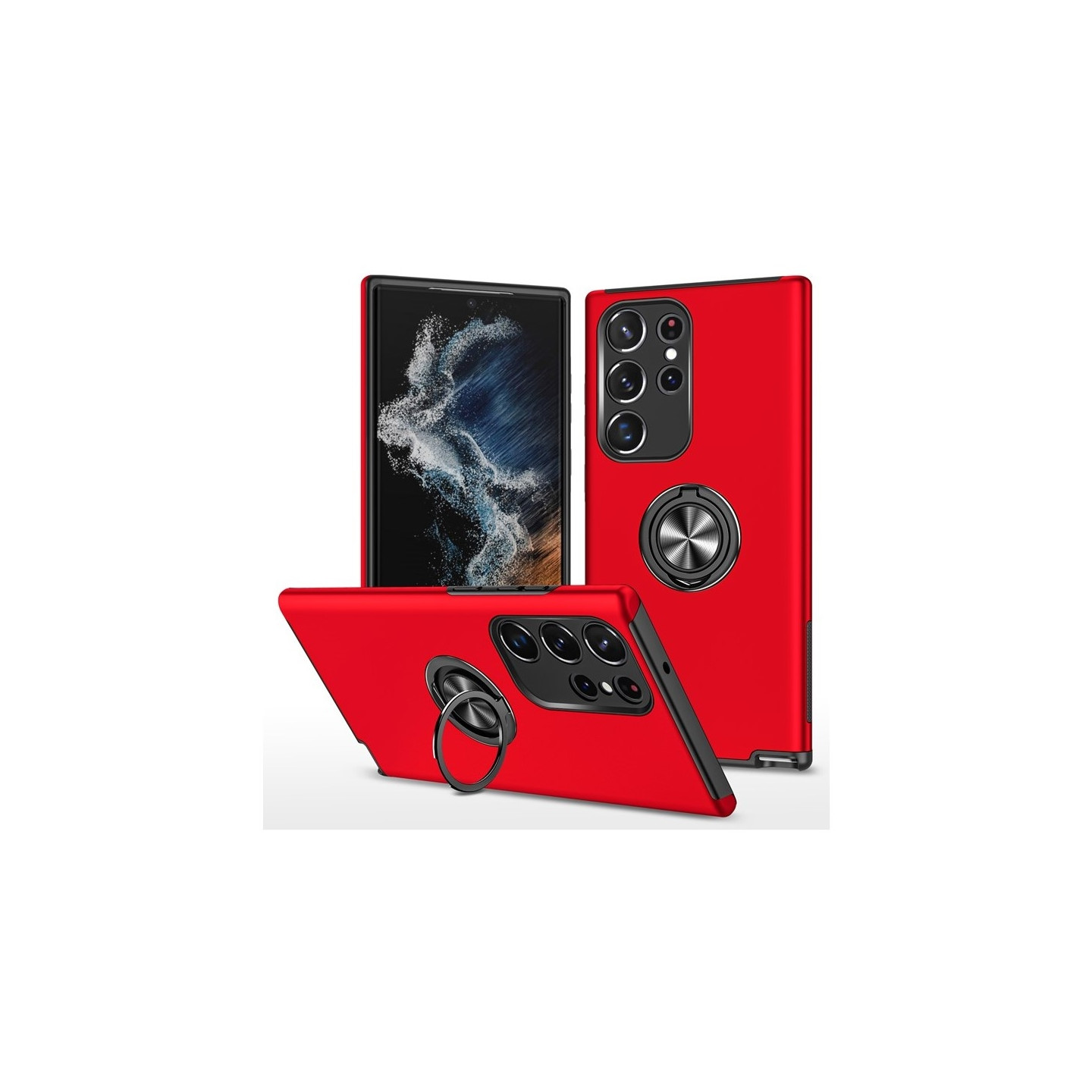 Til Samsung Galaxy S26 Ultra Hybridcover med Ringholder og Stander