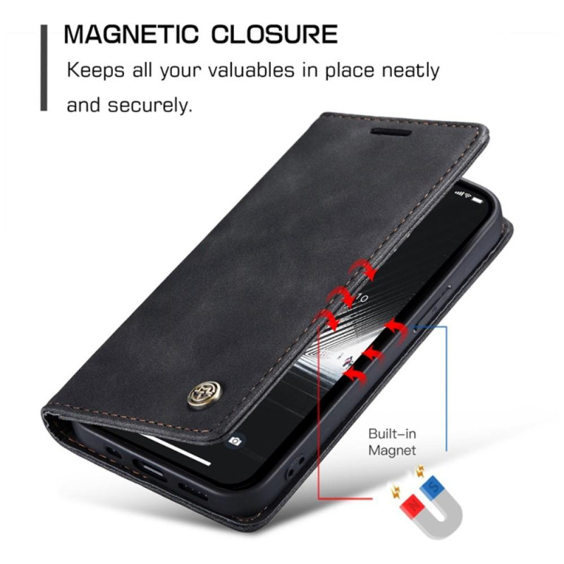 CASEME Retro Wallet Case for iPhone 14 - Black