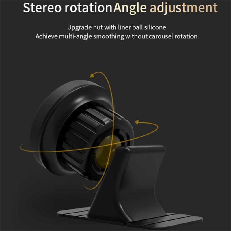 SUMI-TAP Round Arc Base Magnetic Car Mobile Phone Holder Mounting Stand GPS Support Bracket