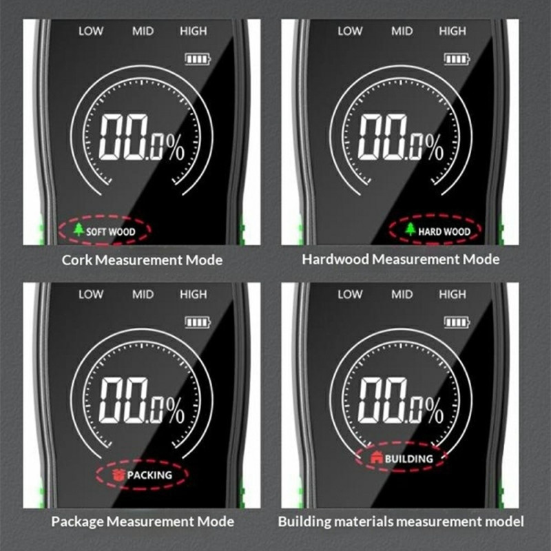 R&D MT-19C kosteusmittari digitaalinen LCD-kosteusilmaisin kosteus puu paperi rakennusmateriaalit