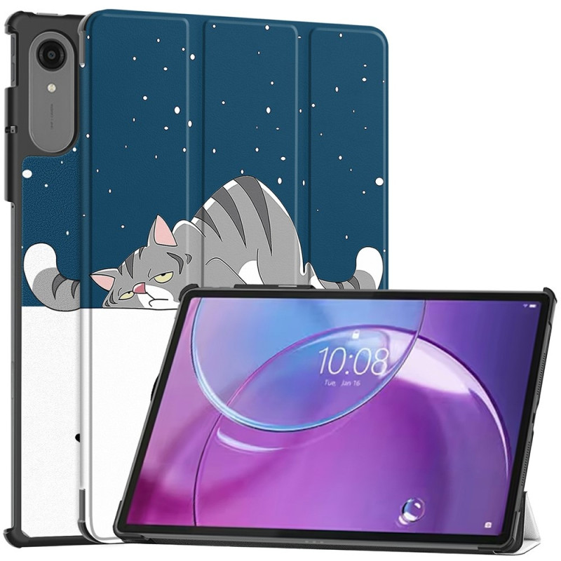 Til Lenovo Idea Tab Pro Gen 2 13" Cover Tri-fold Stander Mønsterprint - Cat