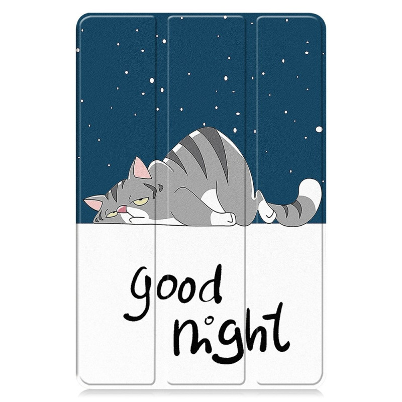 For Lenovo Idea Tab Pro Gen 2 13" Case Tri fold Stand Pattern Print Tablet Cover - Cat