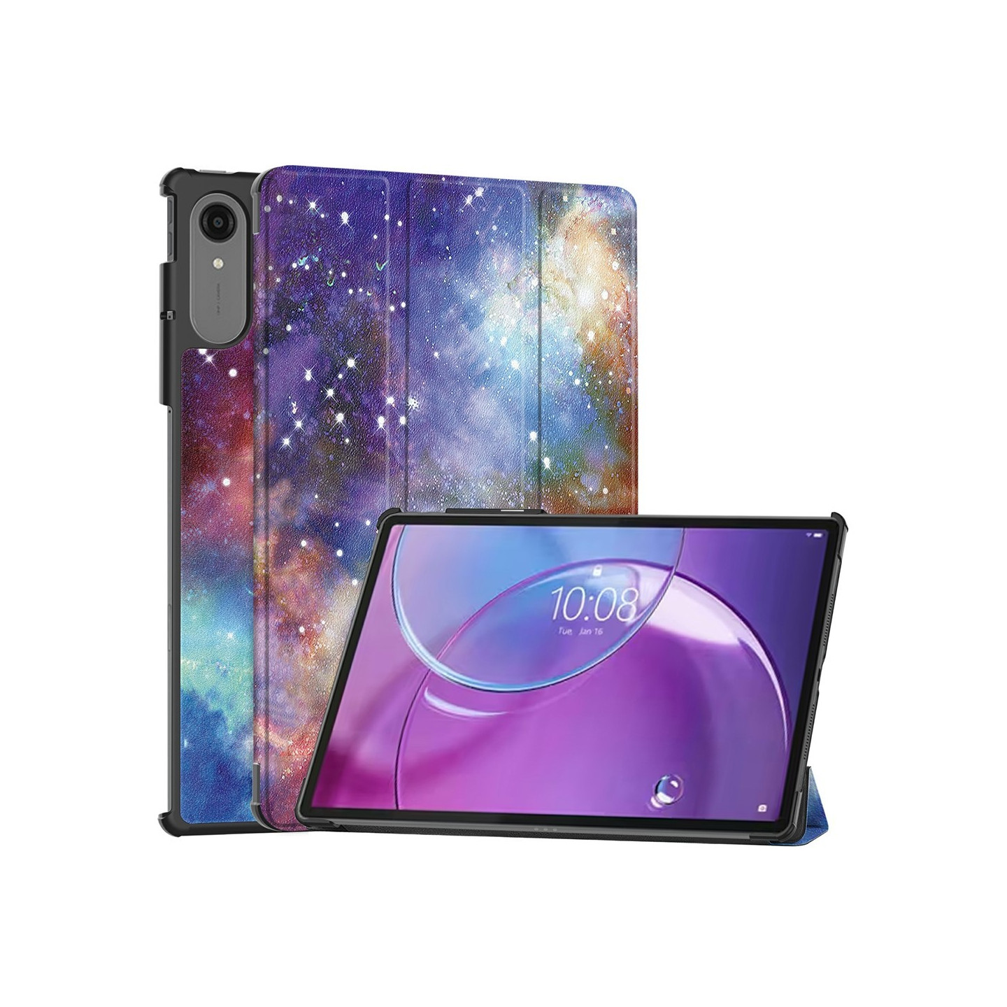 För Lenovo Idea Tab Pro Gen 2 13" Fodral Tri-fold Stativ Mönstertryck - Space