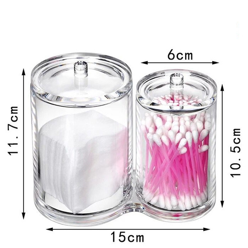 Makeup Compartment Cosmetic Storage Box for Lipstick, Makeup Brushes - 2 Compartments/With Lid