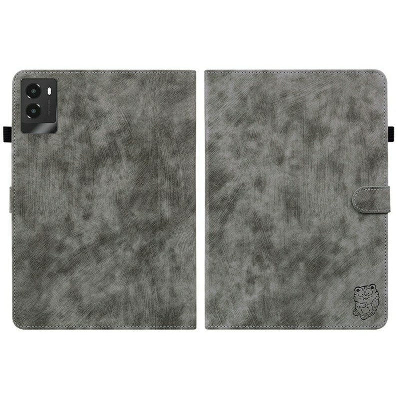 For Legion Tab Gen 3 Case Tiger Print Anti Scratch with Stand - Grey