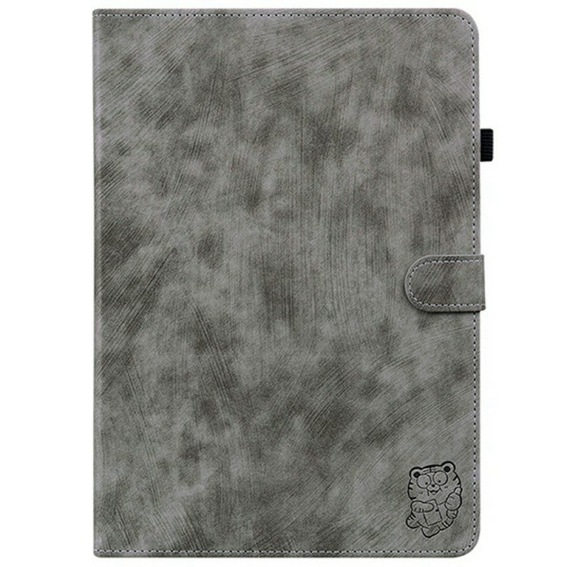 For Lenovo Legion Y700 (2025) Case Tiger Print Anti Scratch with Stand - Grey