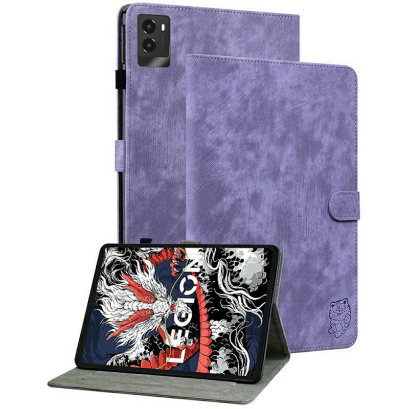 For Lenovo Legion Y700 (2025) Case Tiger Print Anti Scratch with Stand - Purple