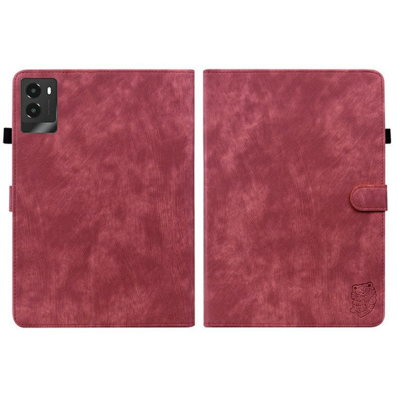 Til Lenovo Legion Y700 (2025) Cover Tigerprint Ridsebeskyttelse med Stander - Rød