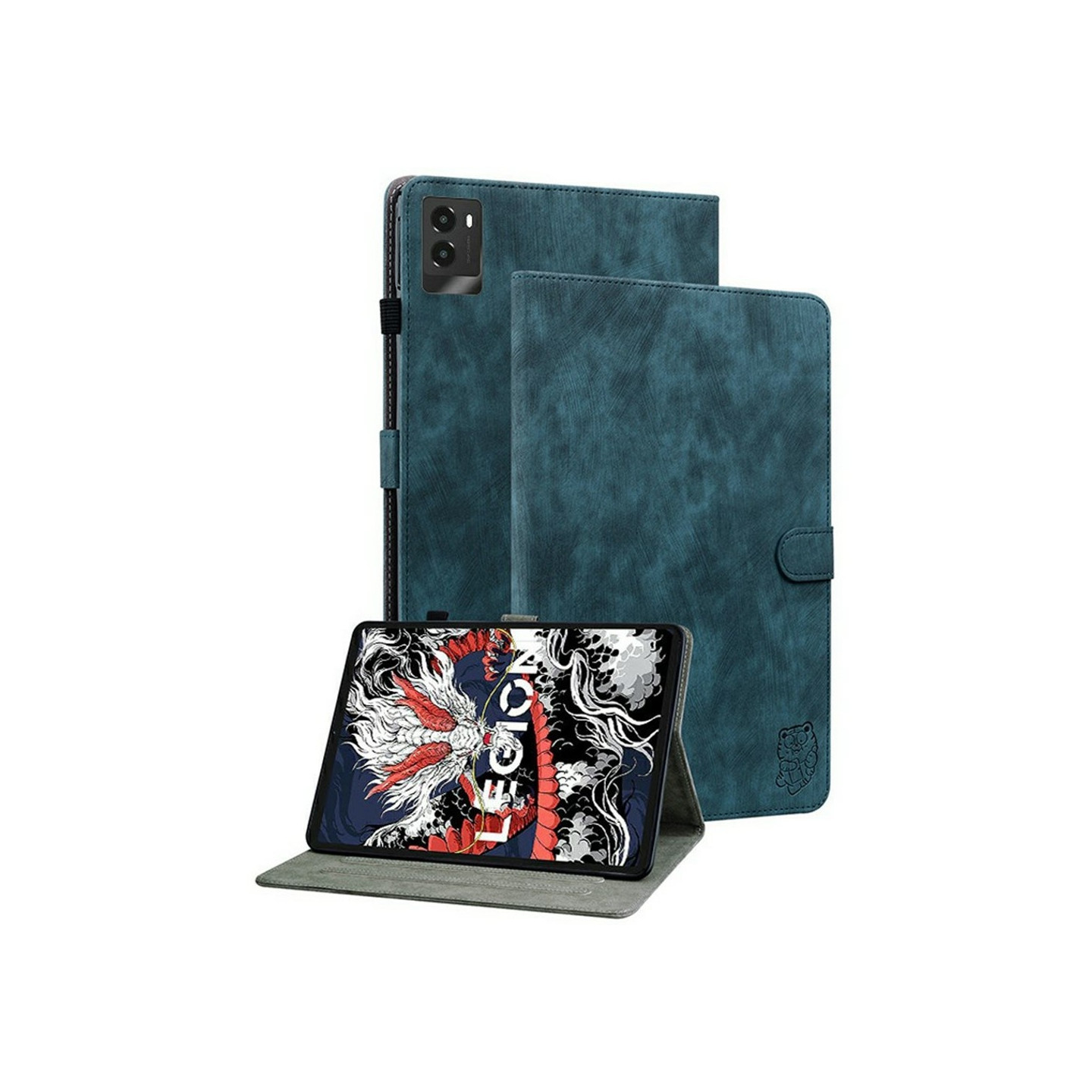 For Lenovo Legion Y700 (2025) Case Tiger Print Anti Scratch with Stand - Blue