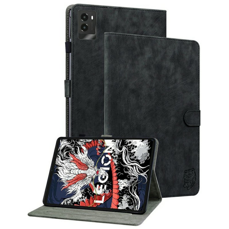 For Lenovo Legion Y700 (2025)  / Legion Tab Gen 3 Case Tiger Print Anti Scratch with Stand - Black