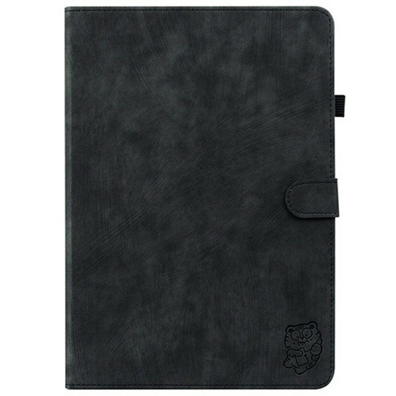 Til Lenovo Legion Y700 (2025) / Legion Tab Gen 3 Deksel Tigertrykk Ripebeskyttelse med Stativ - Svart