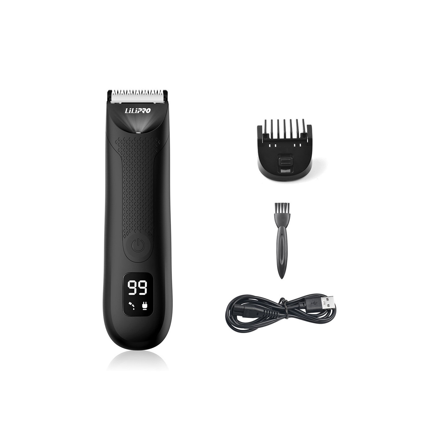 LILIPRO Electric Body Hair Trimmer LED Display Private Parts Trimmer