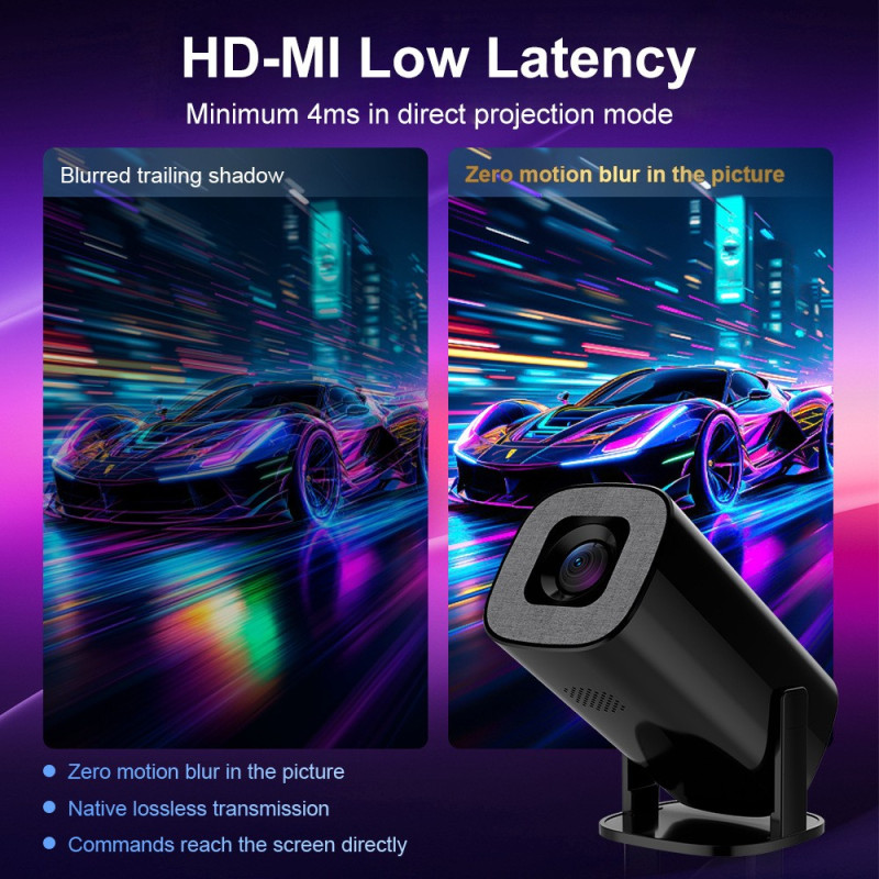 Projector Home Cinema Video Projector 200 ANSI Android 14 WiFi / Bluetooth 1+8GB