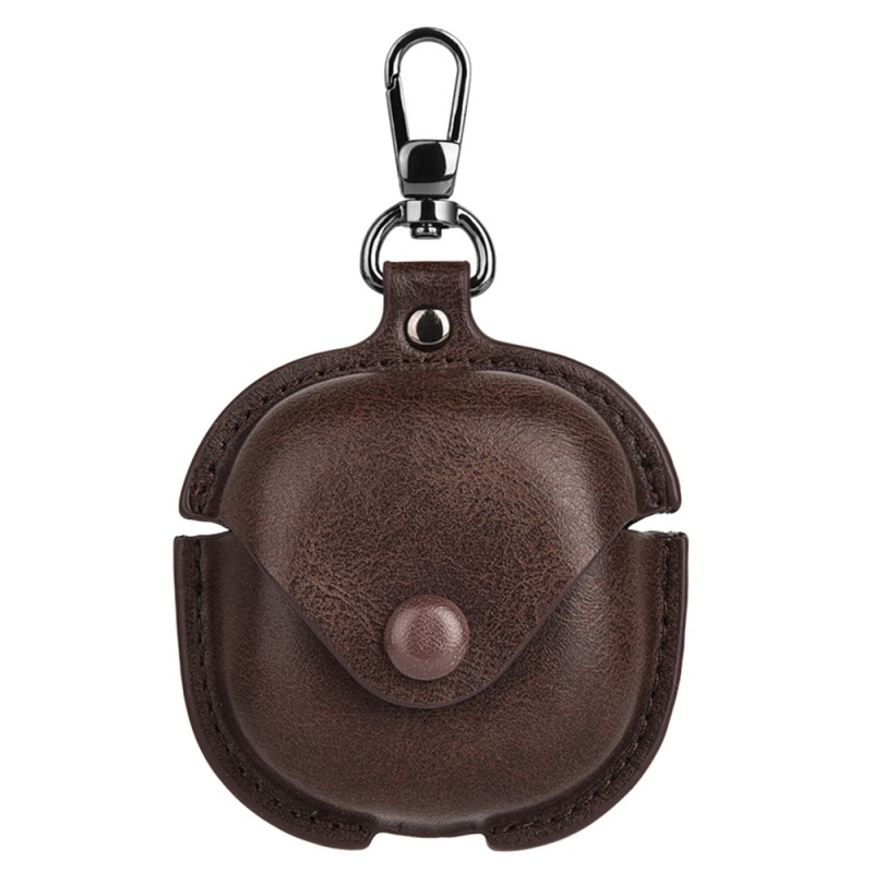 For Samsung Galaxy Buds4 / Buds4 Pro PU + PC Protective Case Cover Shell - Dark Brown