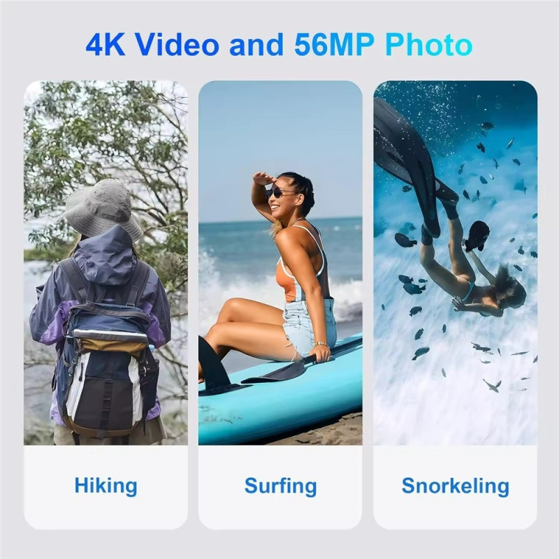 10M Waterproof Camera 2 Batteries 4K UHD 56MP 2.8 + 1.4" Underwater Camera