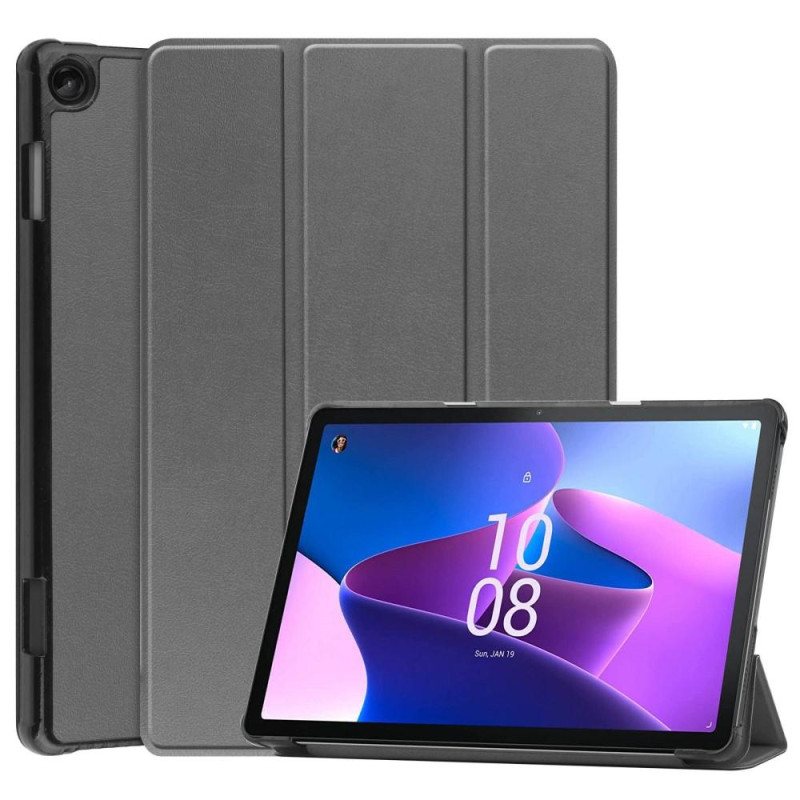 Til Lenovo Tab M10 (Gen 3) Trifoldet Stativdæksel - Grå