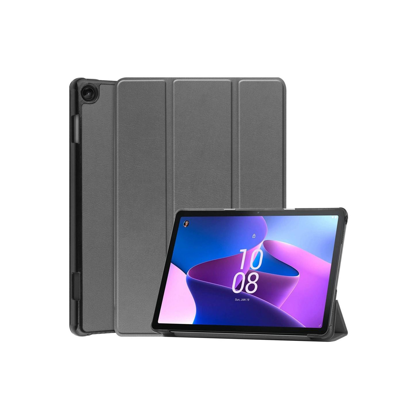 Lenovo Tab M10 (Gen 3) kolminkertainen jalustan kansi - harmaa