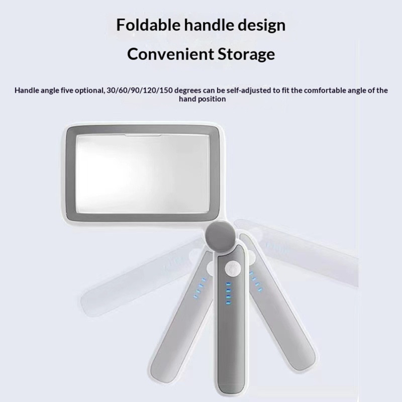 Rechargeable magnifying glass 10 LED lights foldable light reading etc