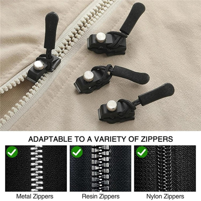 Removable Zipper Replacement Zipper Zipper Puller Repair Kit Size M