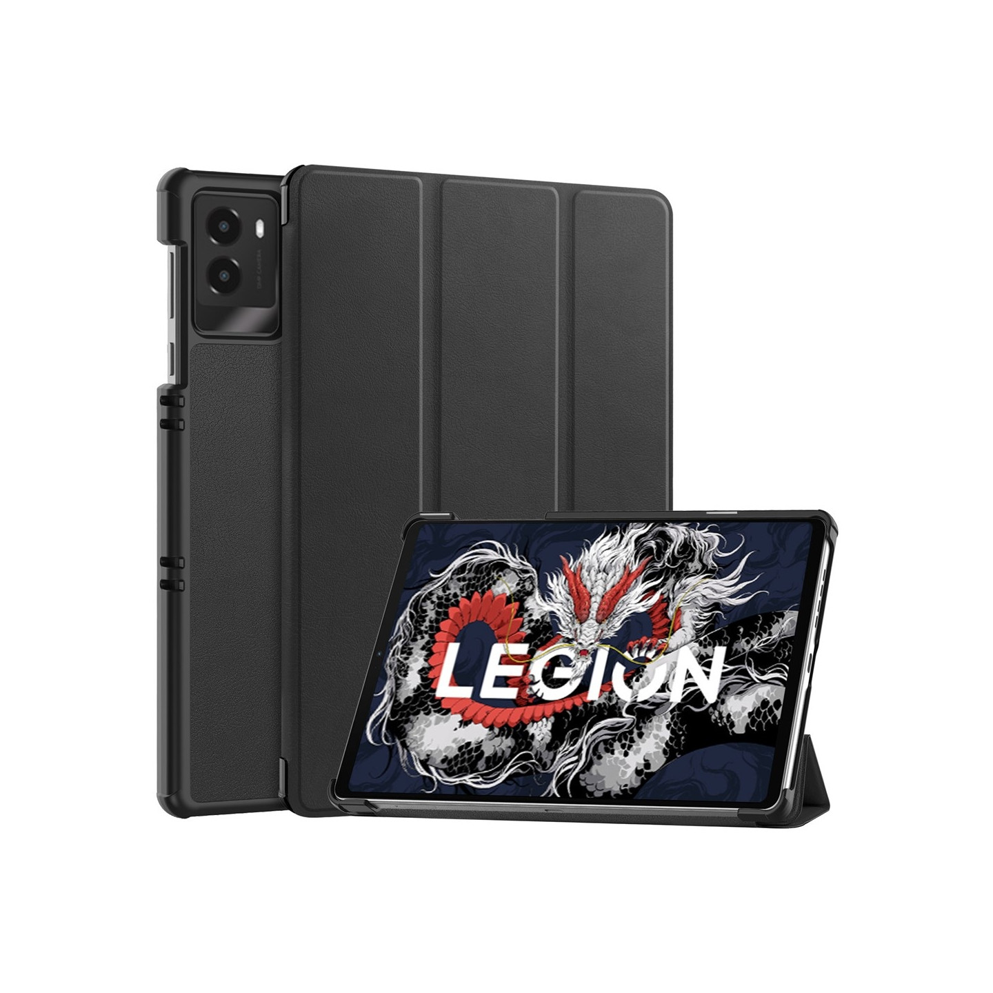 For Lenovo Legion Y700 (2025) / Legion Tab Gen 3 Case Stand Anti Drop Tablet Cover - Black