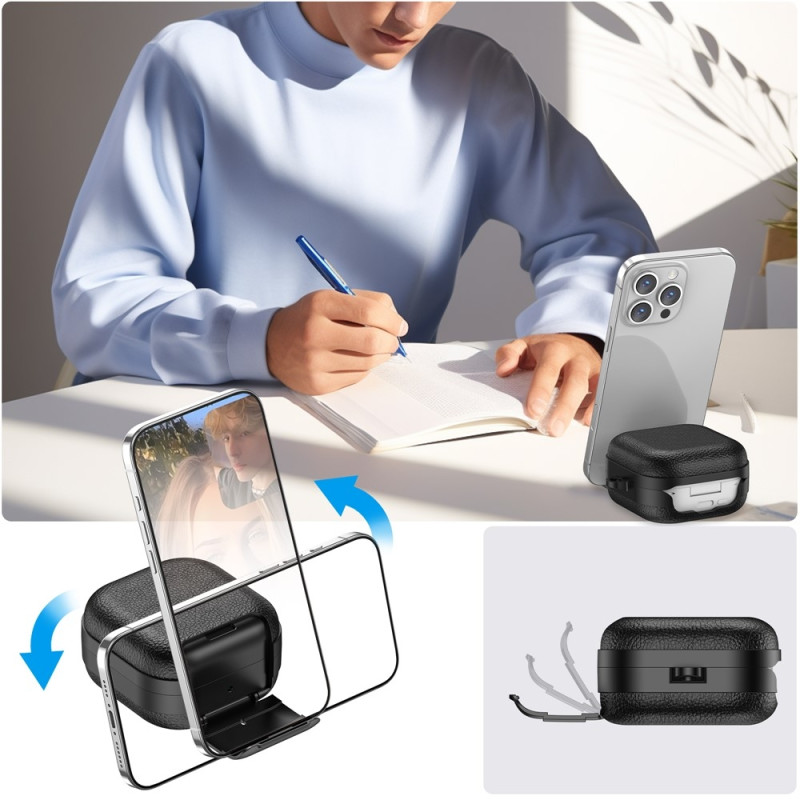 For Samsung Galaxy Buds4 / Buds4 Pro Protective Case Cover Stand Lock Hook