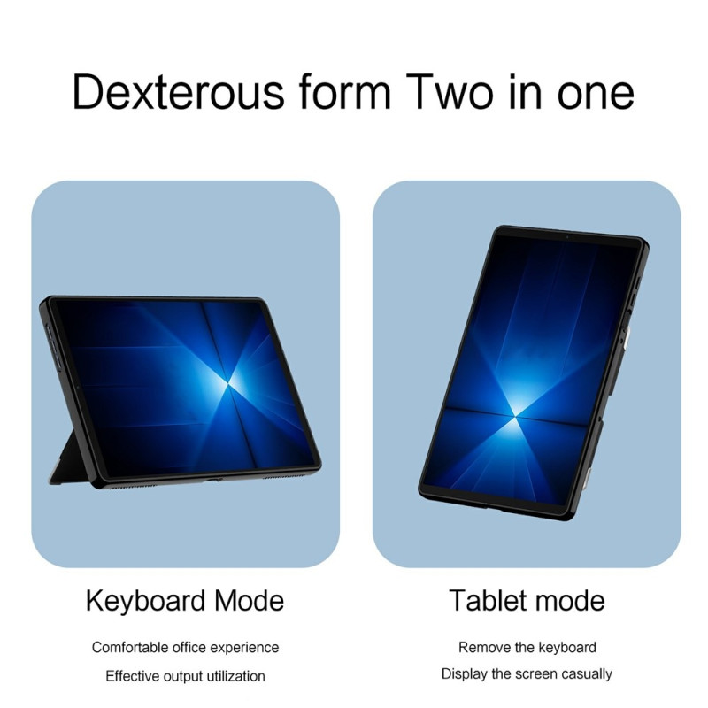 Til Lenovo Legion Y700 (2025) / Legion Tab Gen 3 Deksel med Roterbart Stativ PU + PC - Svart