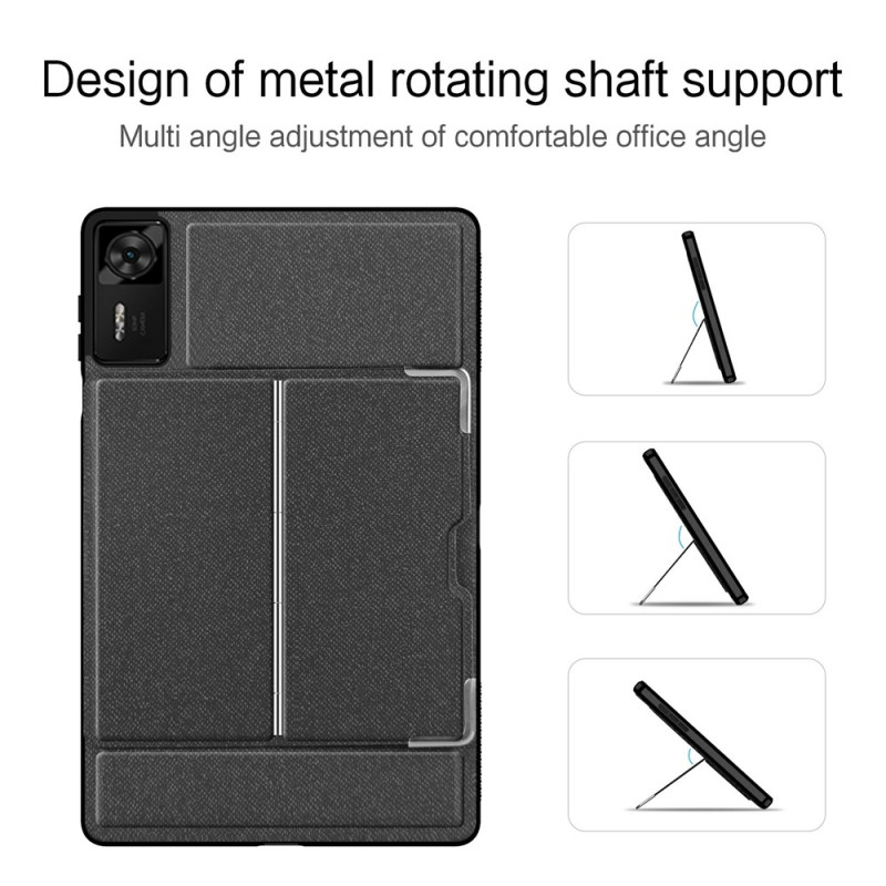 For Lenovo Legion Y700 (2025) / Legion Tab Gen 3 Case Rotating Kickstand PU + PC Tablet Cover - Black